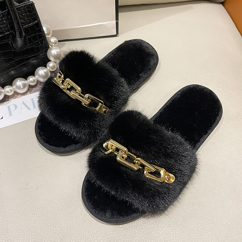 Faux fur sliders